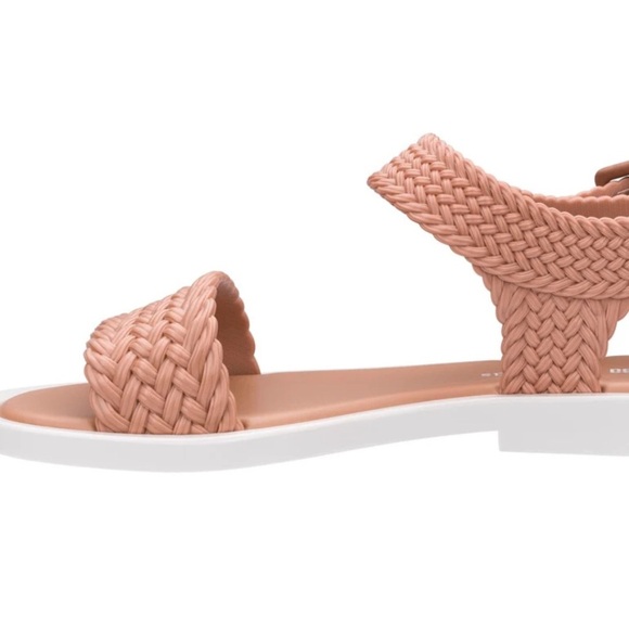 Melissa x Salinas Mar Braid Sandal - Marsha By The Sea peach/white Size 10 - Picture 5 of 10
